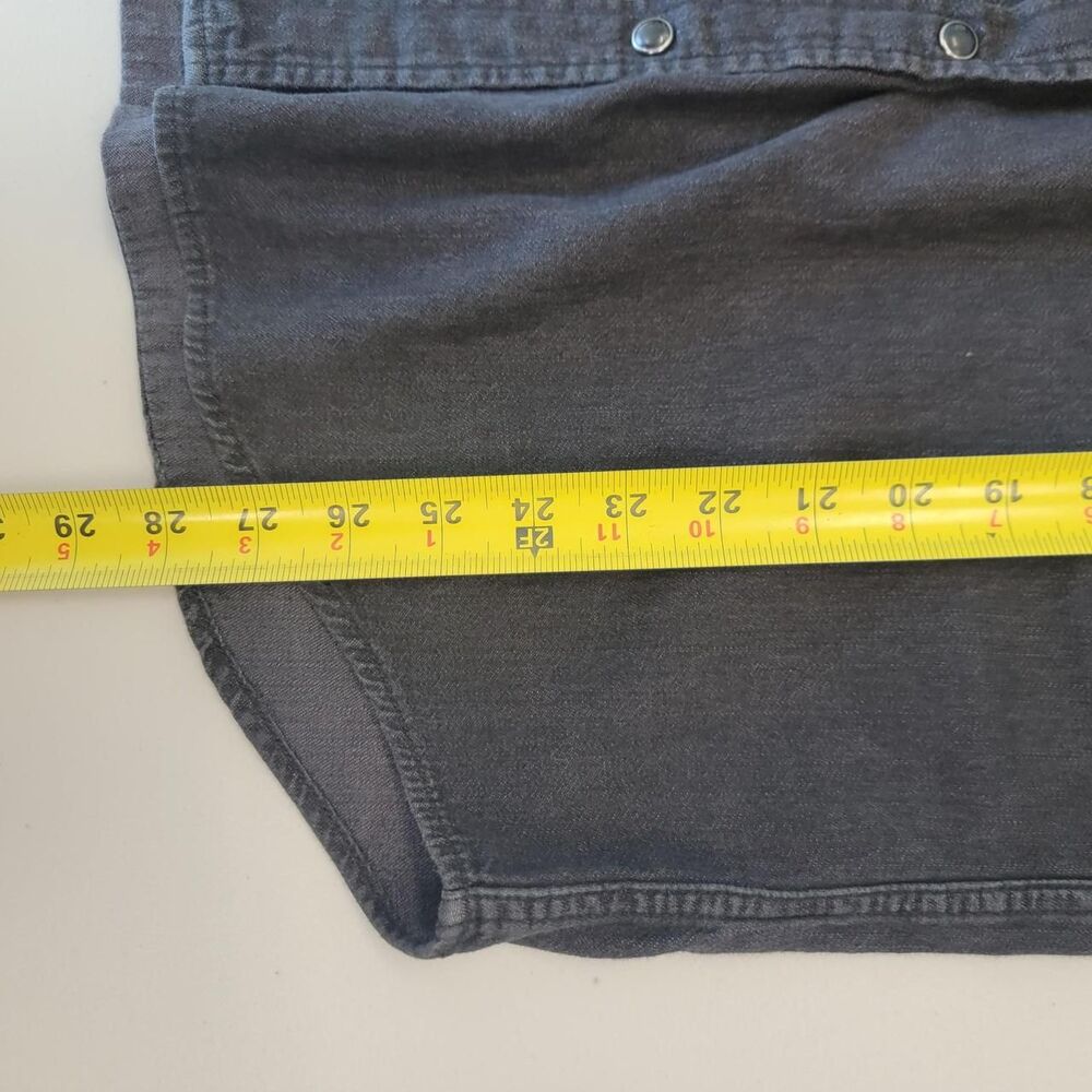 Gap Black Denim Button Down Shirt Long Sleeve Size M - Picture 8 of 8